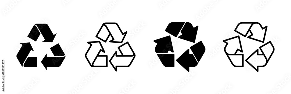 Obraz premium Recycle icon set. Recycling vector icon.
