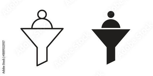 Lead conversion icons suitable for infographics, websites and print media and interfaces. Line vector icon.