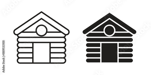 Lodge icons suitable for infographics, websites and print media and interfaces. Line vector icon.