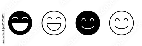 smile icon set. smile emoticon icon. feedback
