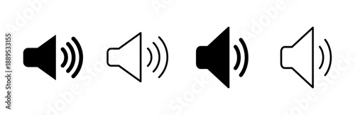 Speaker icon set. volume icon vector. loudspeaker icon vector. sound symbol