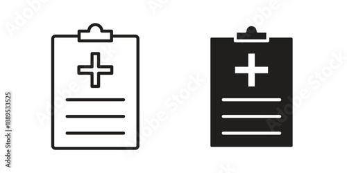 Medical records icons suitable for infographics, websites and print media and interfaces. Line vector icon.