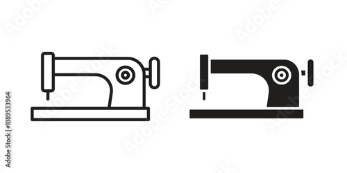Old sewing machine icons suitable for infographics, websites and print media and interfaces. Line vector icon.