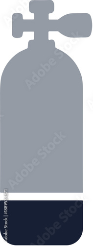 Minimalist Two Tone Diving Cylinder Air Tank Aquatic Sport Icon