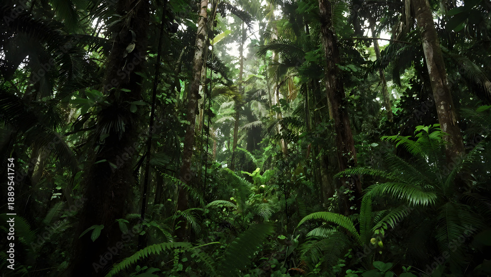 Fototapeta premium Thicket of Greenery in Rainforest