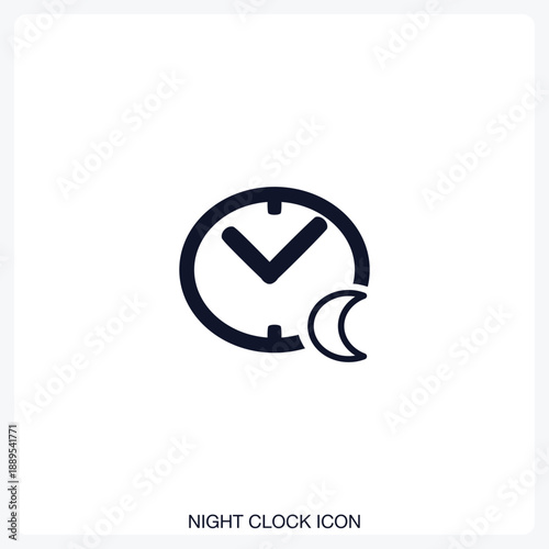 Free Download Night Clock Icon - GFXLoad