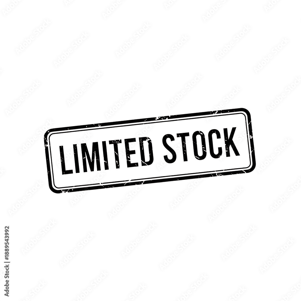 Fototapeta premium Black Limited Stock Design, background removed for e-commerce.