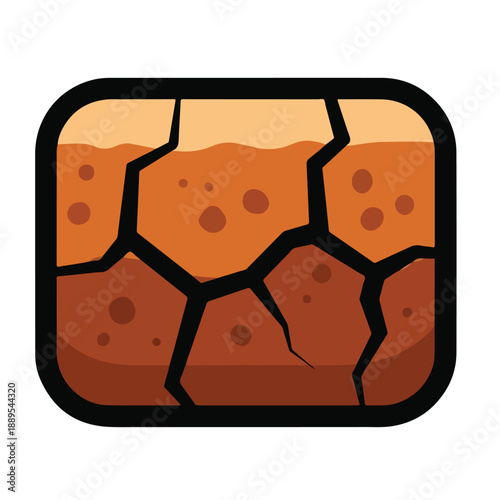 A cracked earth graphic