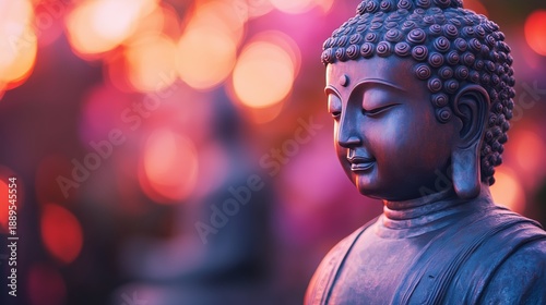 buddha face. Buddha statue, close up.