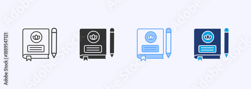 Journaling Icon Set Multiple Style Collection