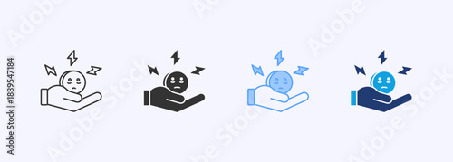 Stress Icon Set Multiple Style Collection