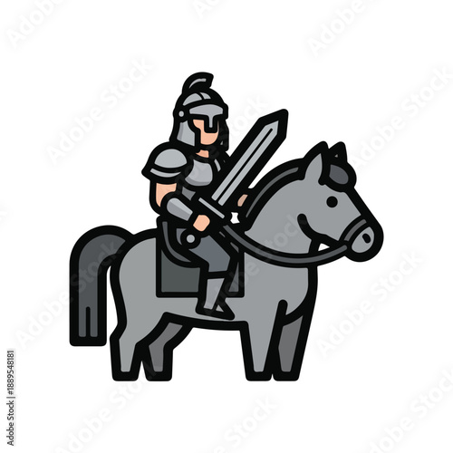 A knight on a horse