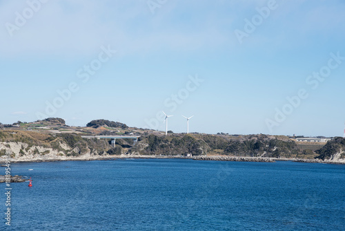 Wallpaper Mural Wind Turbines on the Coast of Miura City, Kanagawa Torontodigital.ca