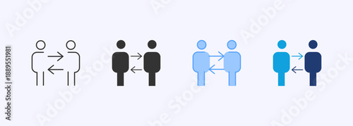 Interaction Icon Set Multiple Style Collection