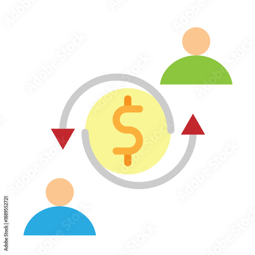 PeertoPeer Payment Vector Icon Design
