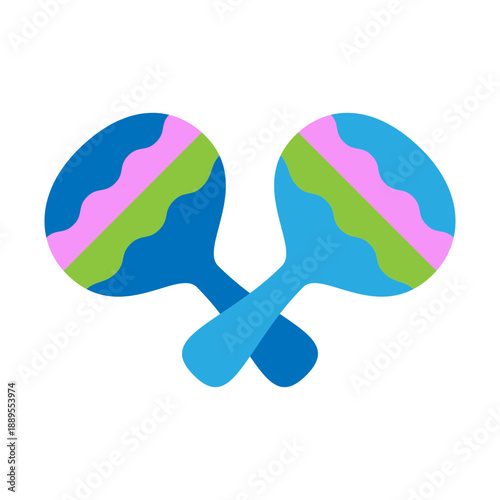 Maracas Vector Flat Icon Design