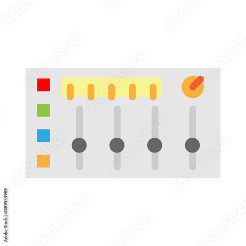 Digital Mixer Vector Flat Icon Design