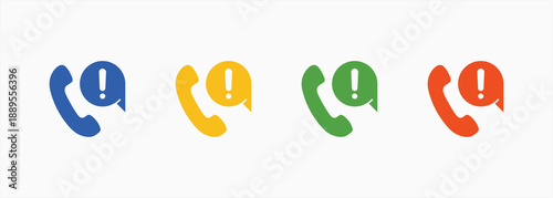 Crisis Notline Icon Set Color Multiple Style Collection