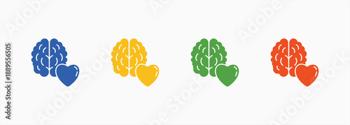 Emotional Intelligence Icon Set Color Multiple Style Collection