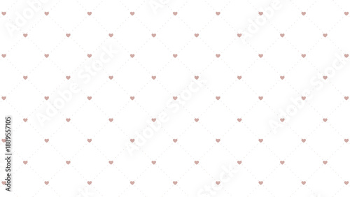 Elegant vector wallpaper featuring soft pink heart icons and subtle geometric dotted trellis for romantic wedding theme