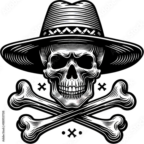 skull and hat