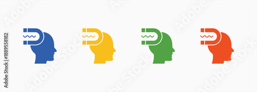 Influence Icon Set Color Multiple Style Collection