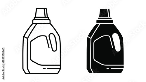 Laundry detergent bottle illustration