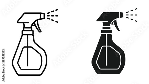 Spray bottle icon illustration