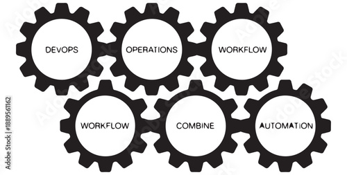 Interlocking gears representing workflow automation and operational efficiency