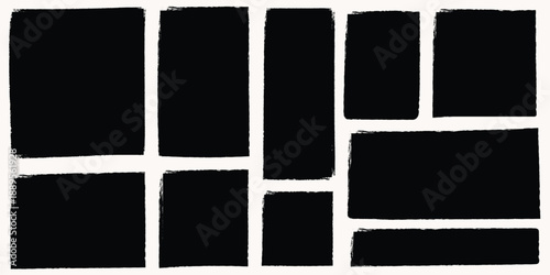 Rough Black Rectangle Frames with Imperfect Edges