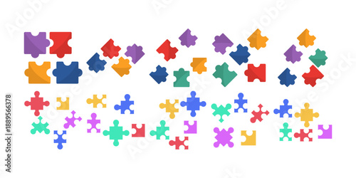 Toy Puzzle Game Flat Illustration