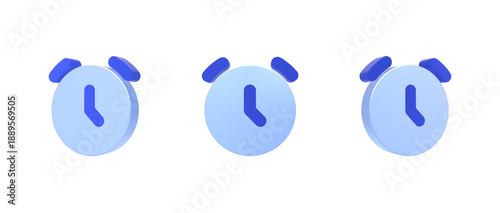 clock 3D icon isolated on background