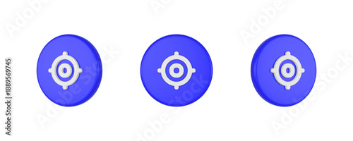 Photos current location 3D icon isolated on background