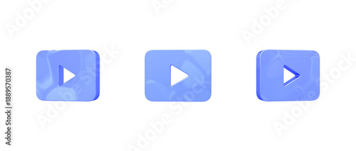 Free Download play rectangle 3D icon isolated on background - GFXLoad