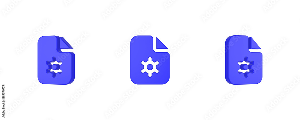Fototapeta premium file settings 3D icon isolated on background