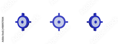 Canvas Print location target 3D icon isolated on background