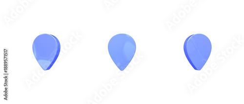 Fotografi location pin 3D icon isolated on background