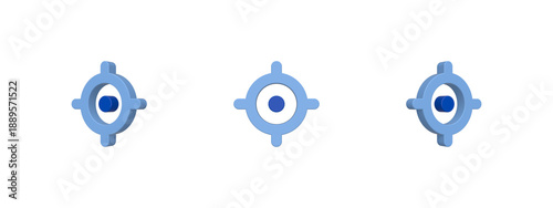 Bilde på lerret location target 3D icon isolated on background