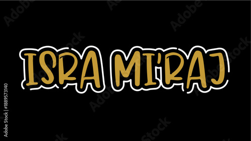 design vector word Isra Mi'raj