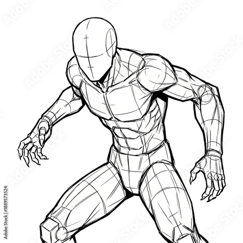 Obsessive pose reaching out with claw hands grasping