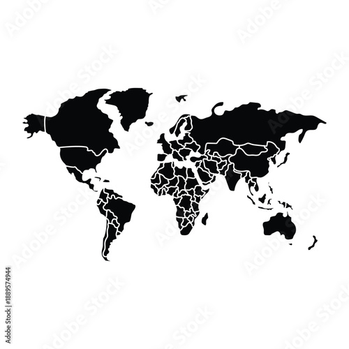 World Map Infographic Vector Data Digital Globe Planet Continents Geography Detailed Information For Global Issues And Social Justice Solutions