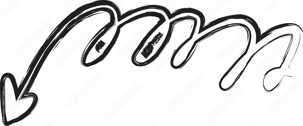 Fototapeta premium Arrows with paint brush stroke