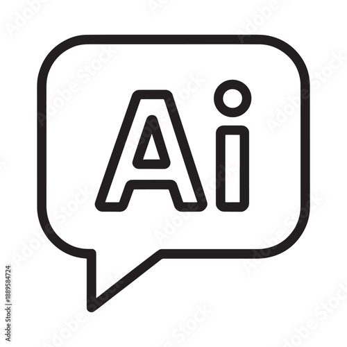 ai logo in a speech bubble icon