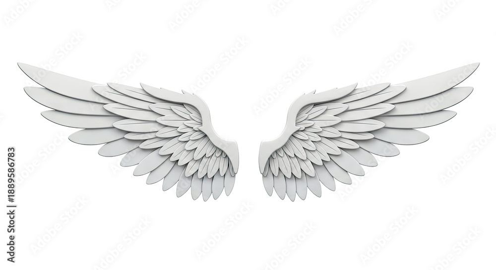 Obraz premium White Angel Wings Sculpture
