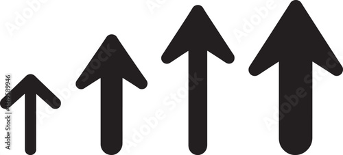 Four black arrows pointing up arrows four arrows