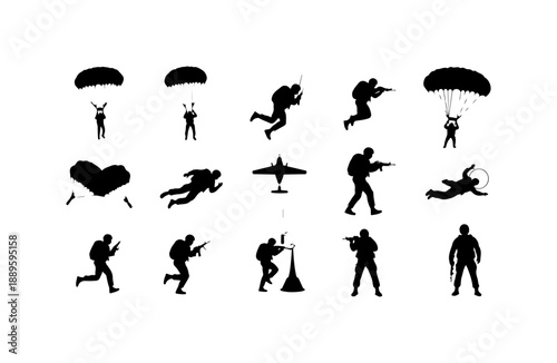 Military Soldier Silhouettes