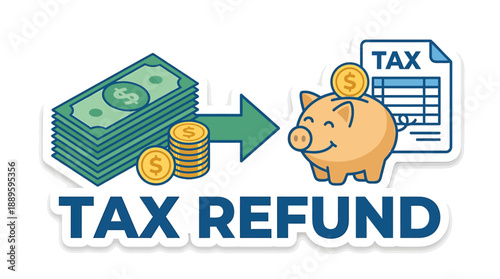 Tax Refund Vector Illustration - Get Your Money Back