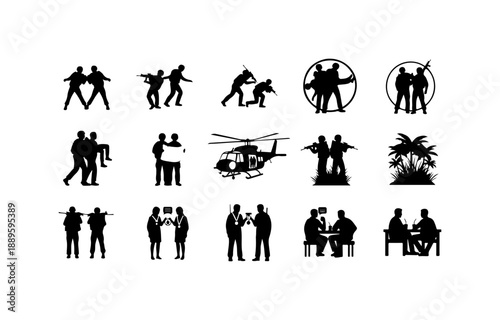 Military and Tactical Team Silhouettes