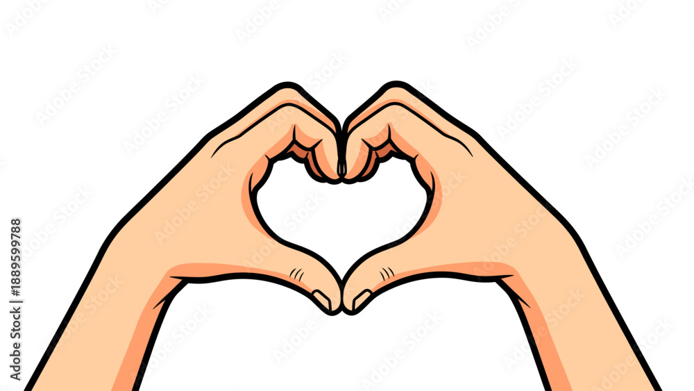 Obraz premium Hands forming a heart shape.