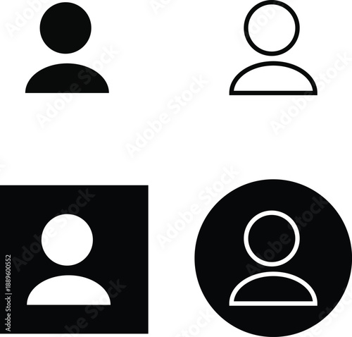 The icon of user, client, utilizer. Simple glyph icon illustration of user, client, utilizer for a website or mobile application on white background